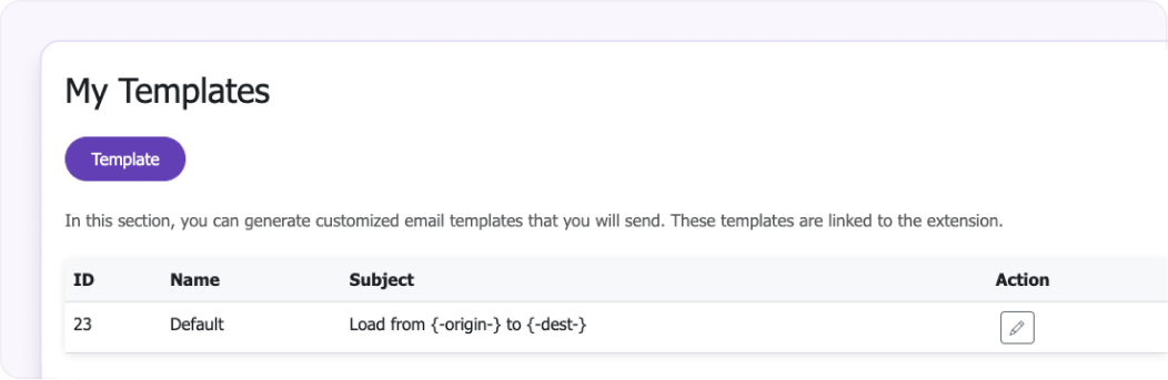 One-click email templates